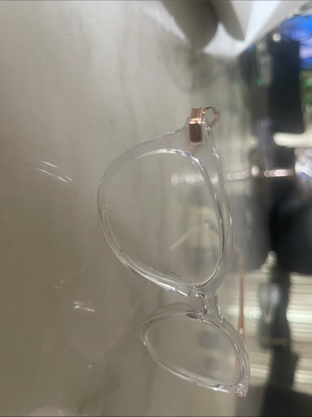 Michael Kors Clear Frames with Rose Gold Temples